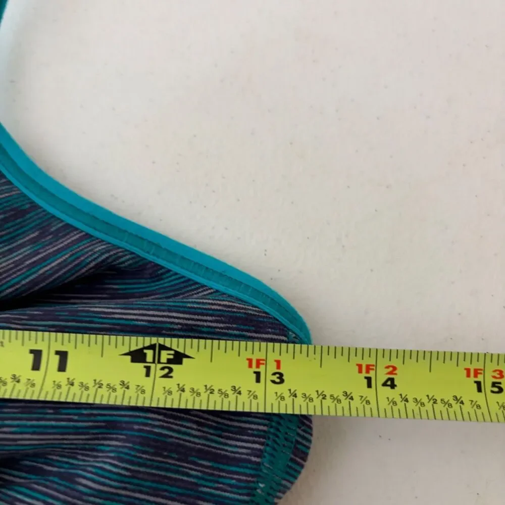 Lululemon Sports Bra Tank Top Women's 6 Blue Two In One Sleeveless Active